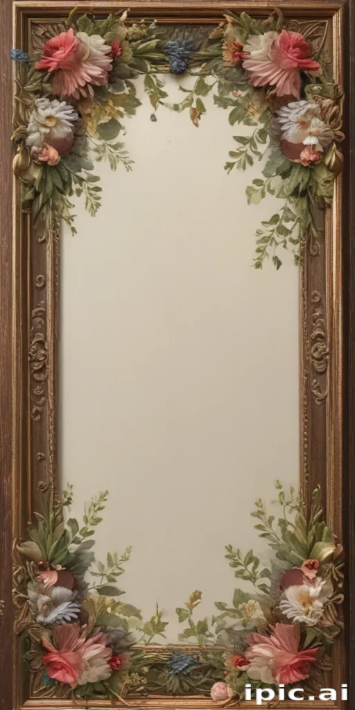 frame with flowers