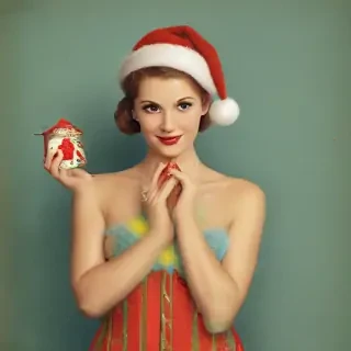 retro christmas image