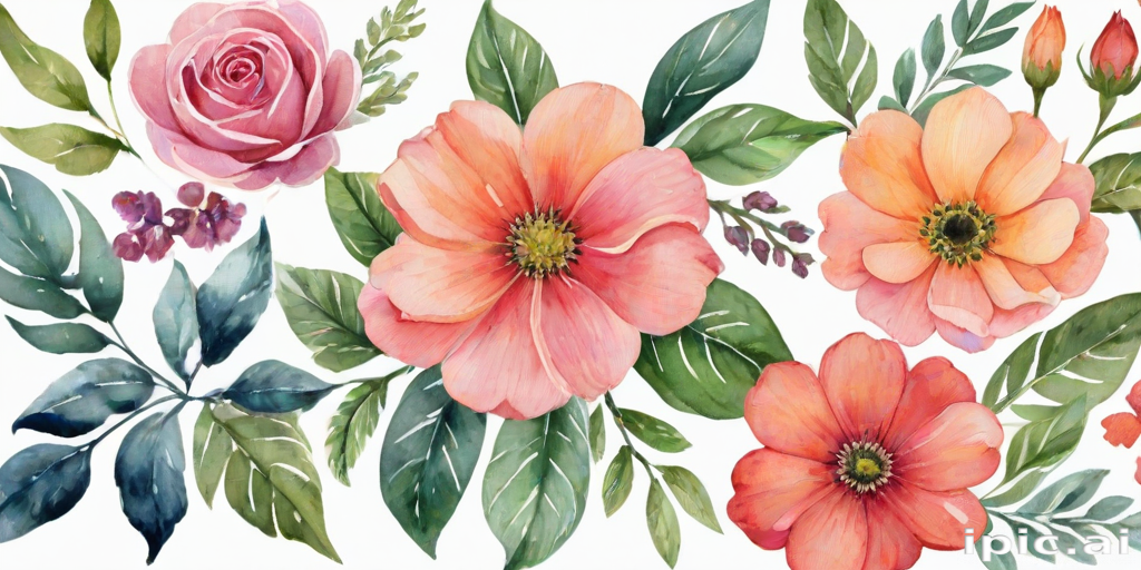 clipart watercolor flowers