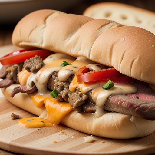 philly cheese steak with ground beef