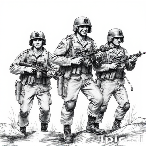 soldiers drawing