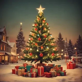 retro christmas image