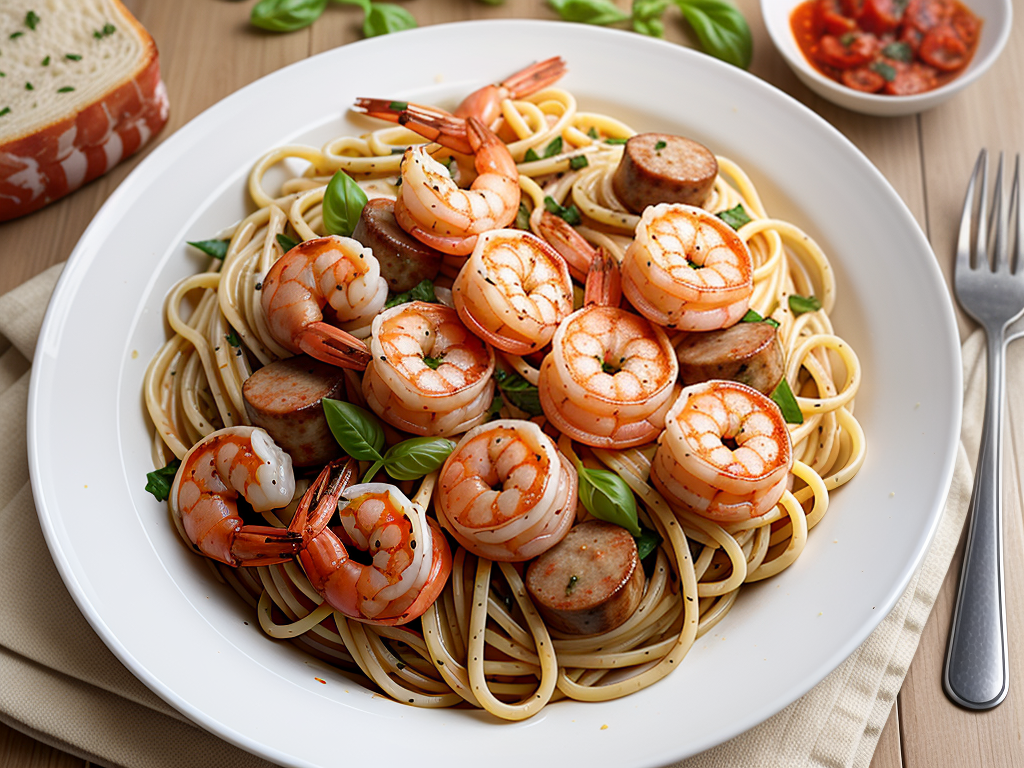 pasta with shrimp and sausage recipe