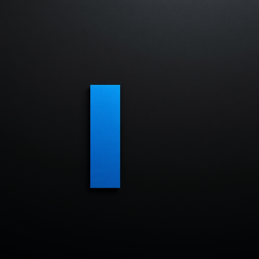Create a minimalist digital design of a blue bookmark on a dark background with soft shadows and a sleek texture, captured with a Canon EOS R5 at f/4, ISO 100, 1/125 sec, using a shallow depth of field and top-down view for enhanced clarity and detail.
