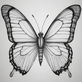 outline drawing of a butterfly