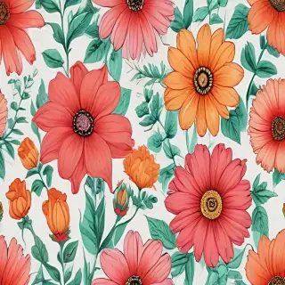 color drawing flowers