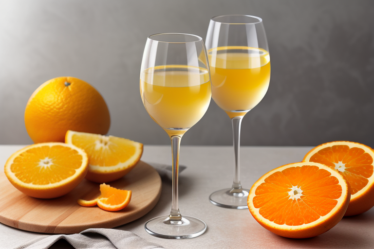 white wine and orange juice