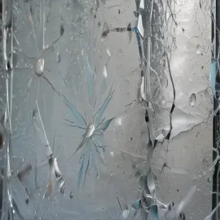 cracked glass transparent