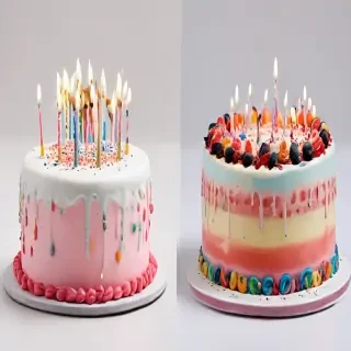 transparent birthday cake