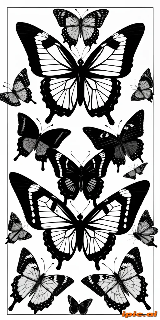black butterfly outline