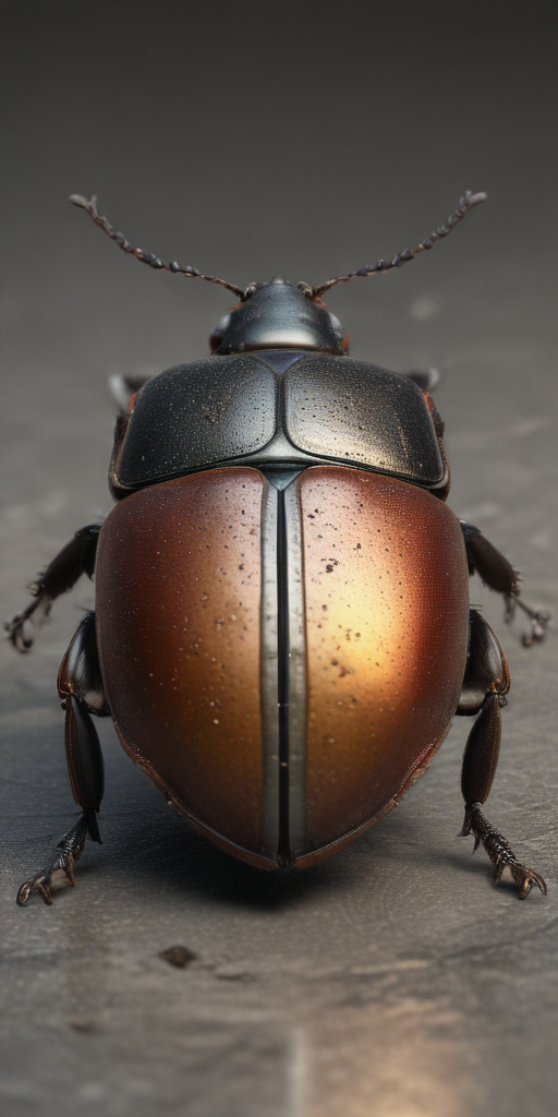 Close-Up View of a Stunning Beetle with Metallic Glimmering Shell