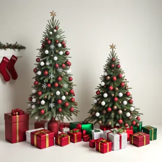 christmas tree white background