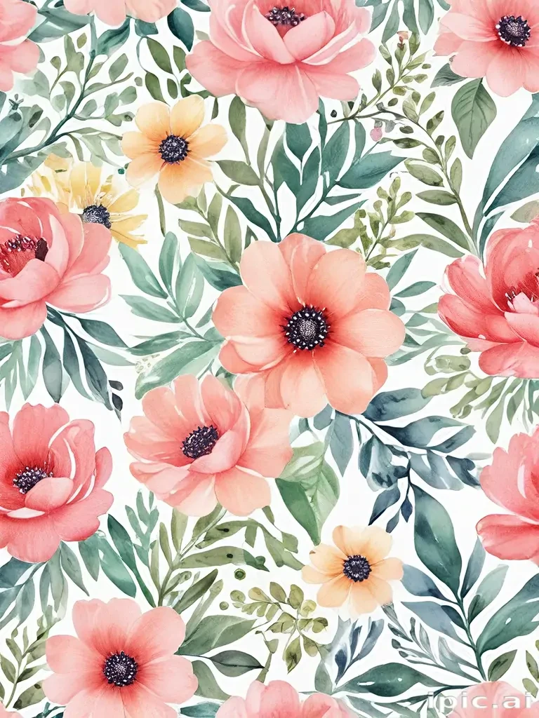 watercolor flower background