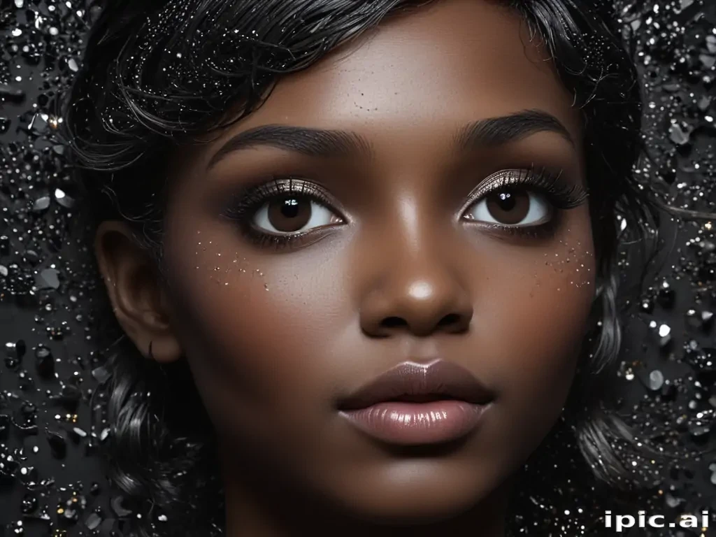 black with glitter