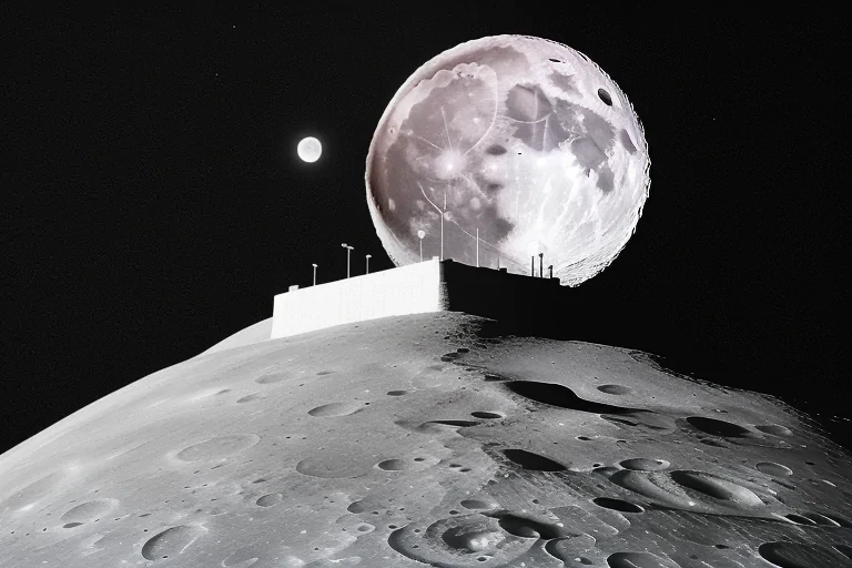 moon line art