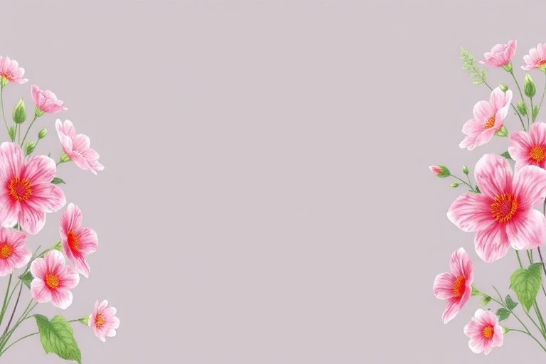 flower border transparent