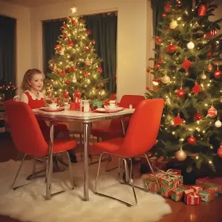 retro christmas image