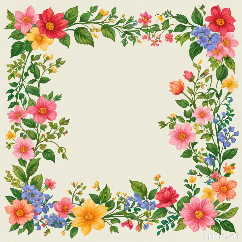 floral borders clipart