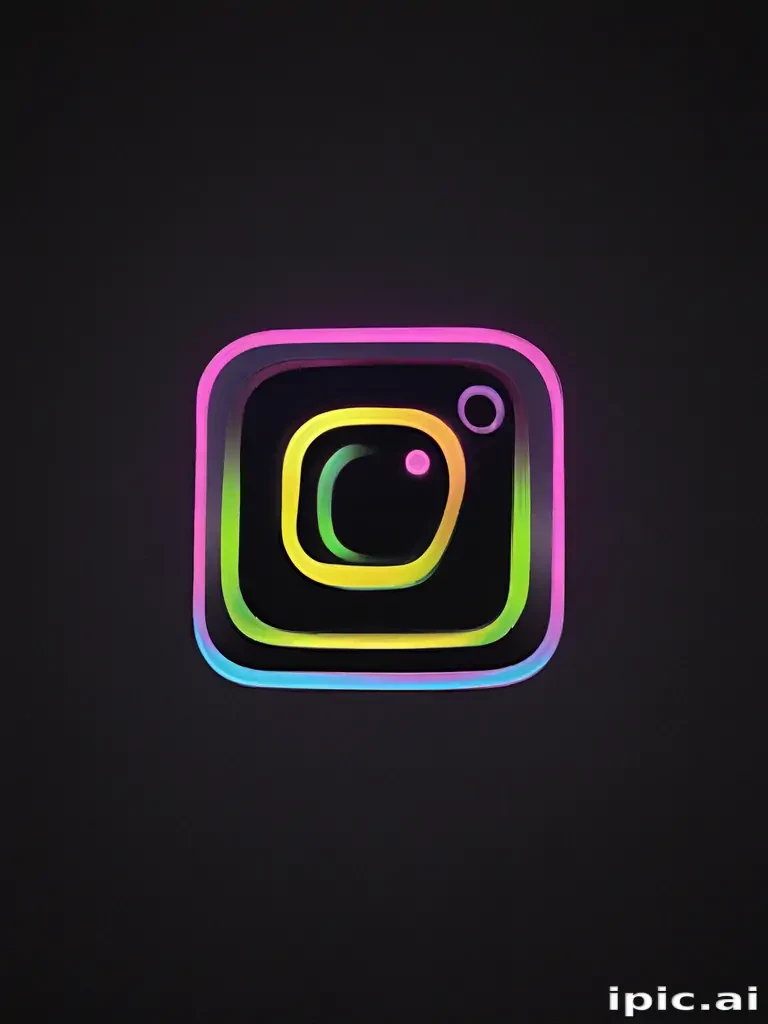 neon instagram logo