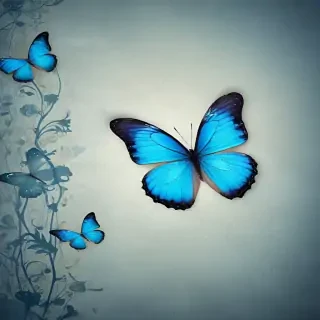 blue butterfly background