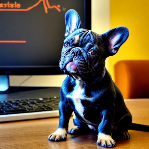 Bulldog Coding a french bulldog coding