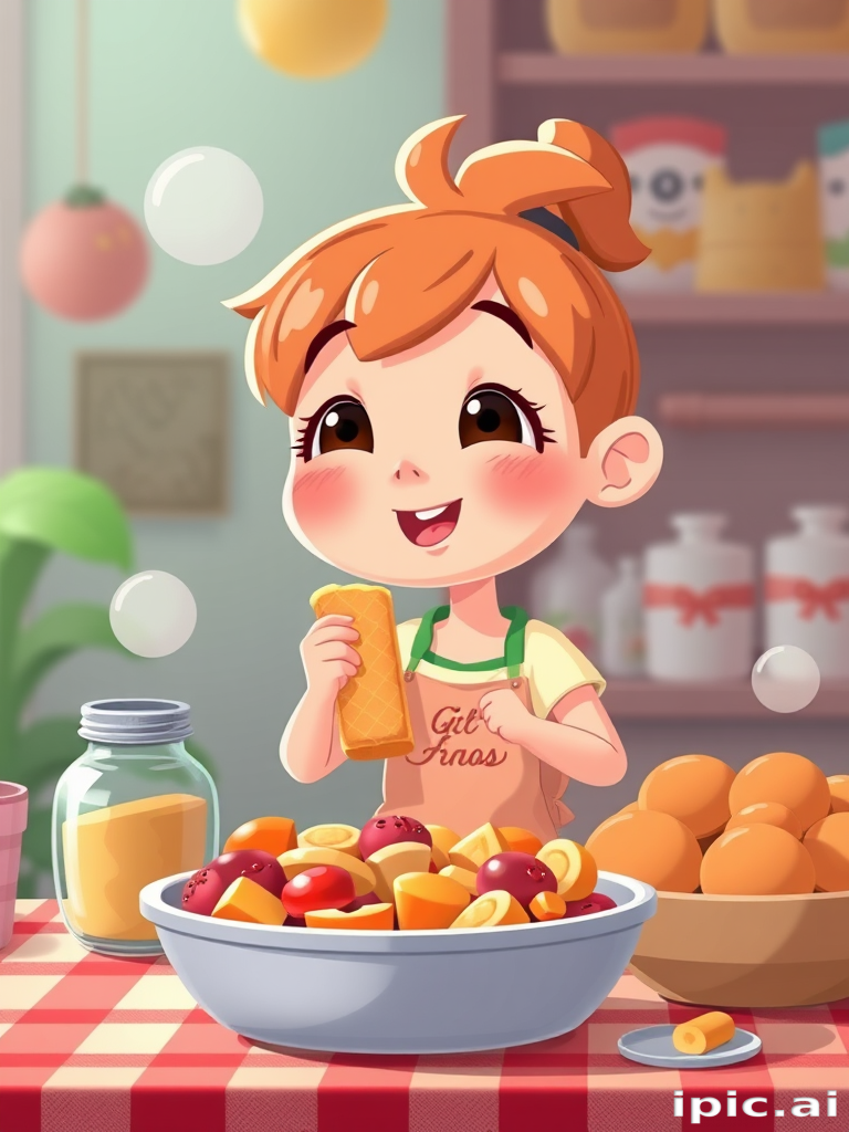 animated food
