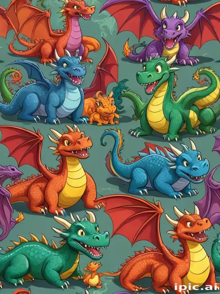 cartoon dragons