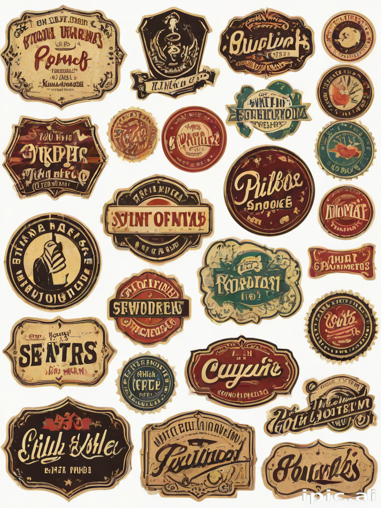 vintage stickers png