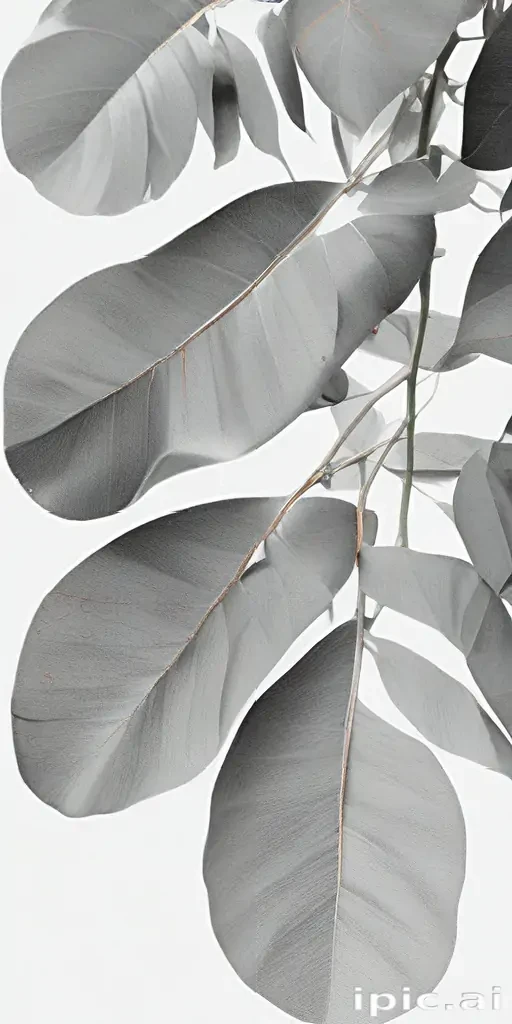 eucalyptus clipart black and white