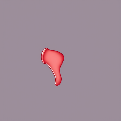 Create a high-resolution illustration of a red thumbs down gesture with a smooth gradient, using a 50mm lens, f/2.8 aperture, ISO 100, shot from a slightly elevated angle with soft lighting, in a vector art style.