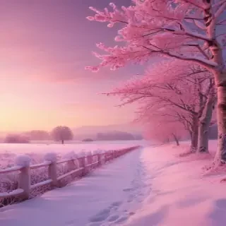 pink winter background