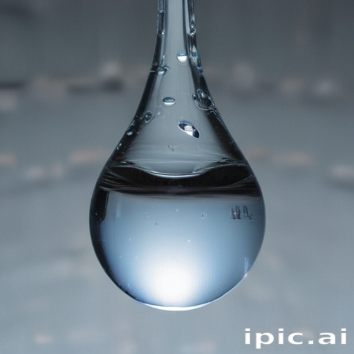 A Close-Up View of a Single Water Droplet Suspended in Air.