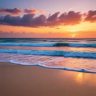 beach background sunset