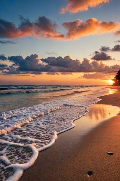 sunset on the beach backgrounds