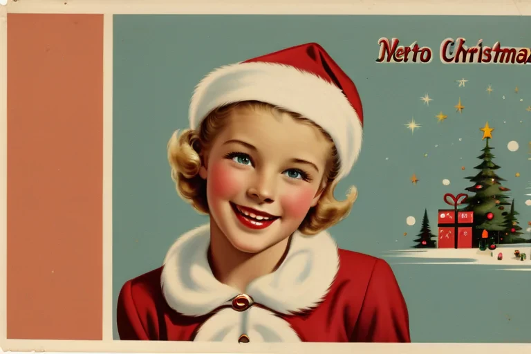retro christmas image