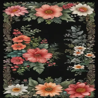 floral borders clipart