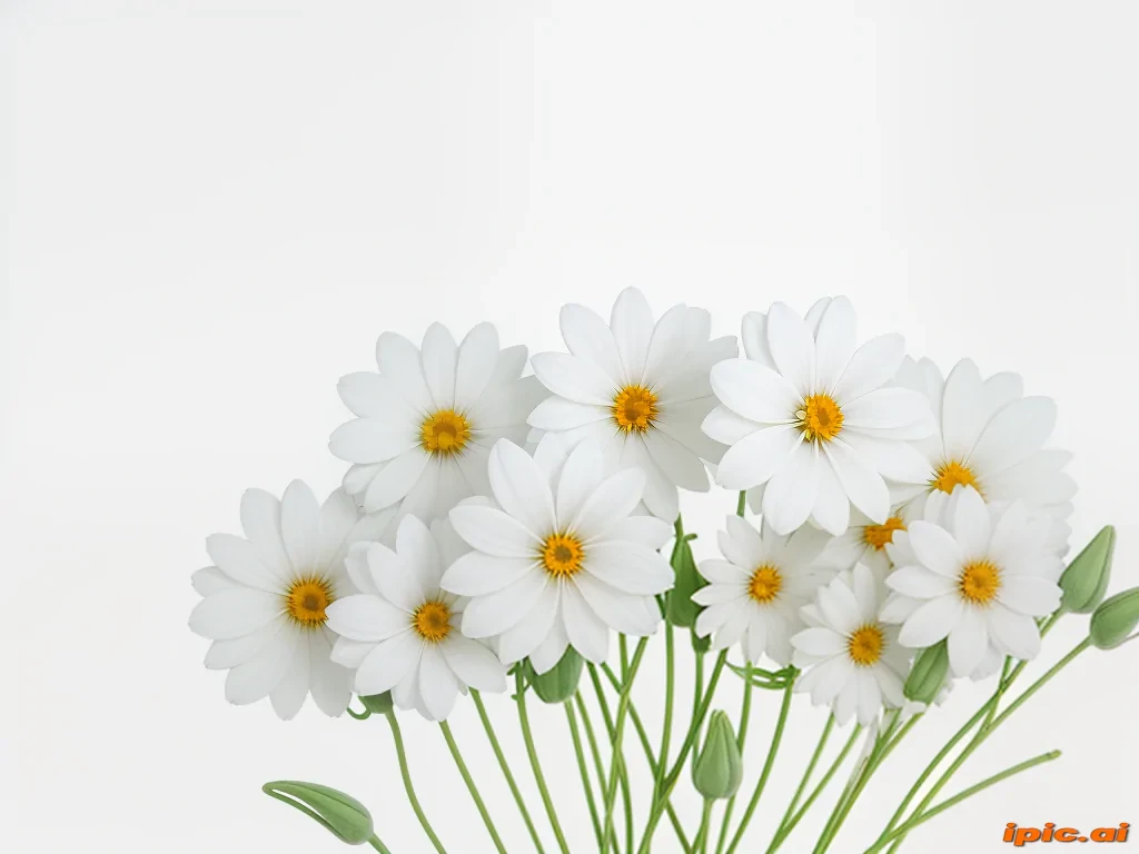 flowers with white background