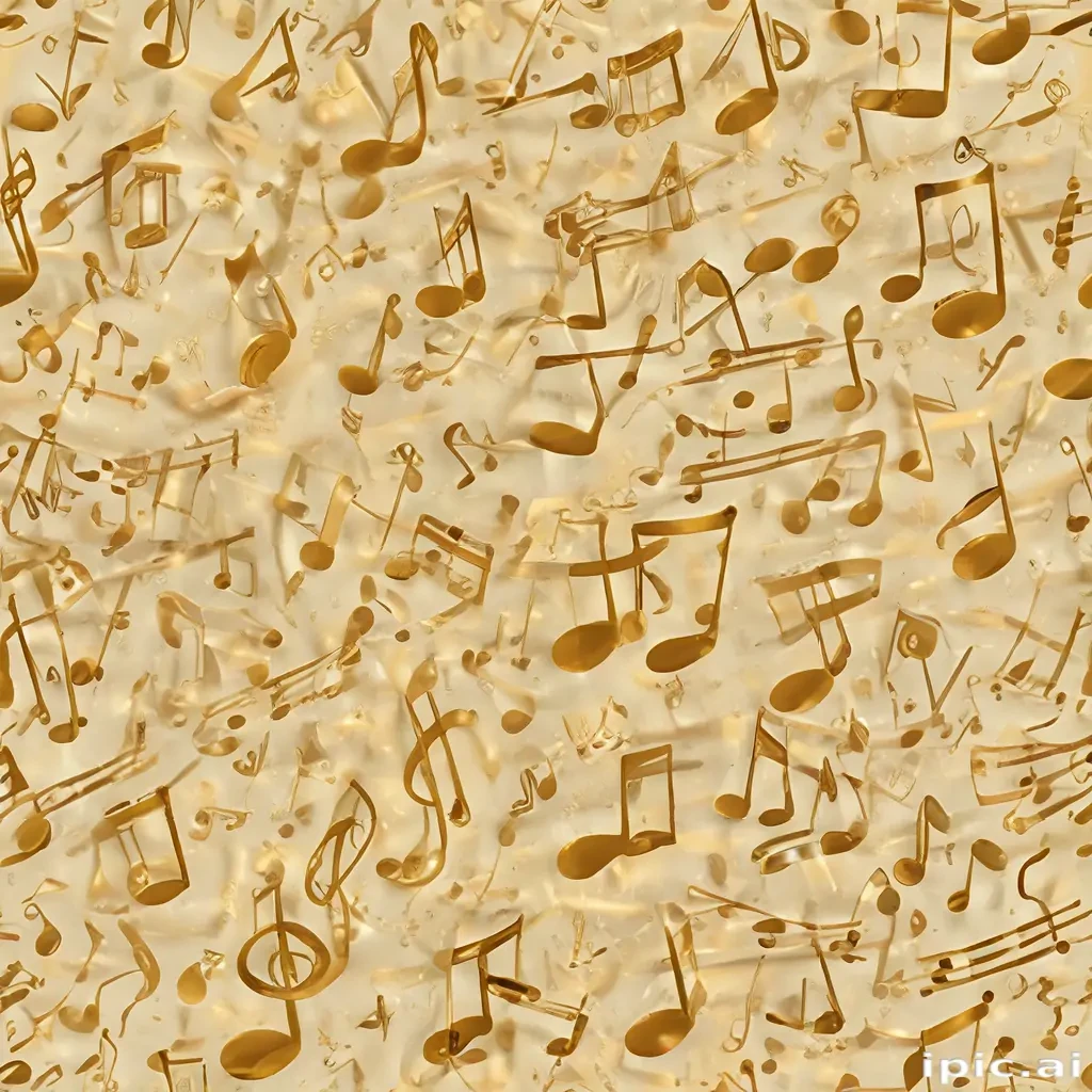 gold music notes