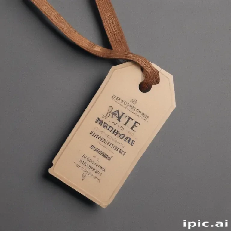 clothing tag mockup