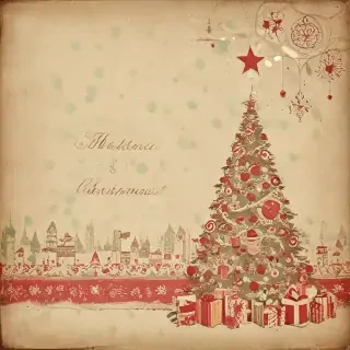 merry christmas vintage