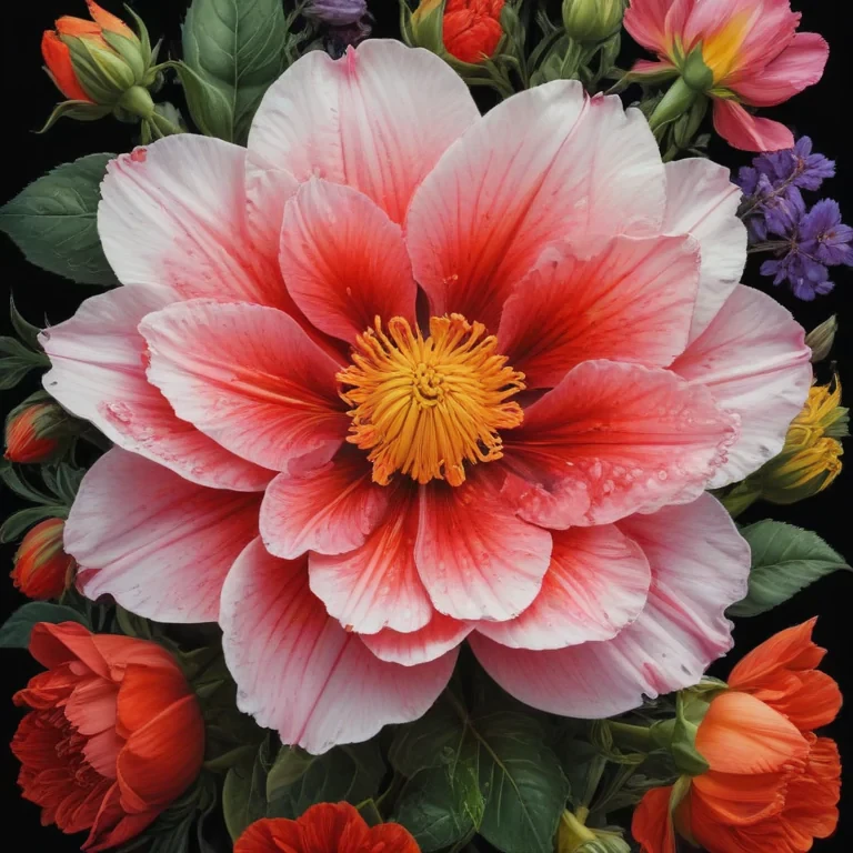 flower drawing images with colour