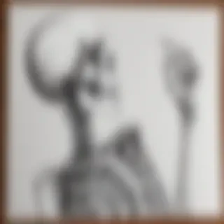 creative skeleton drawing art