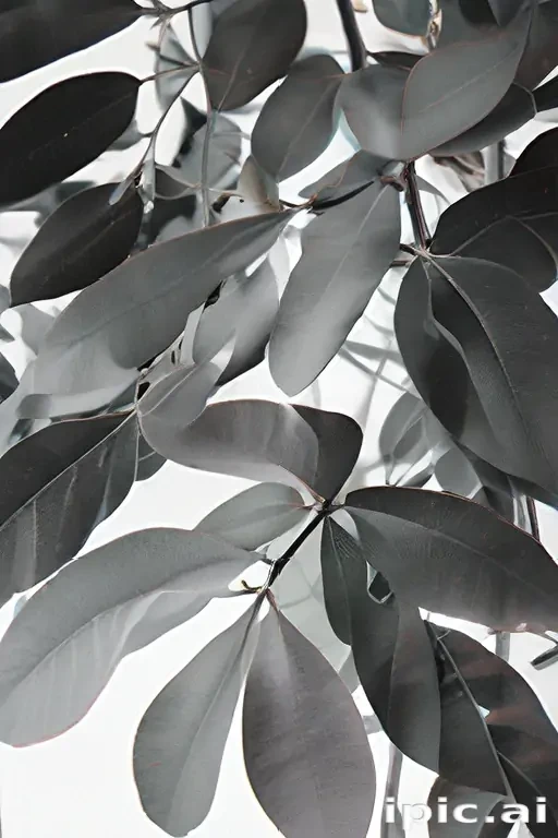 eucalyptus clipart black and white