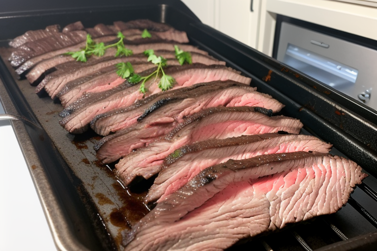 skirt steak in the broiler
