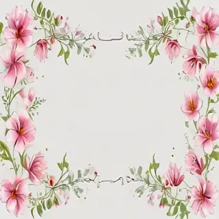 flower border transparent