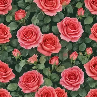 roses in background