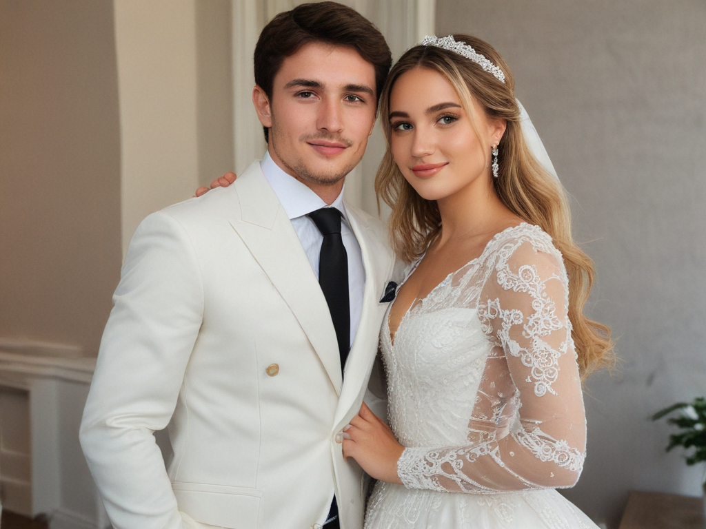 Ester Exposito and Charles Leclerc wedding