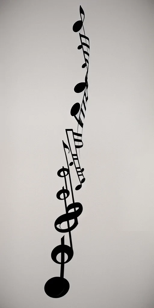 music notes no background