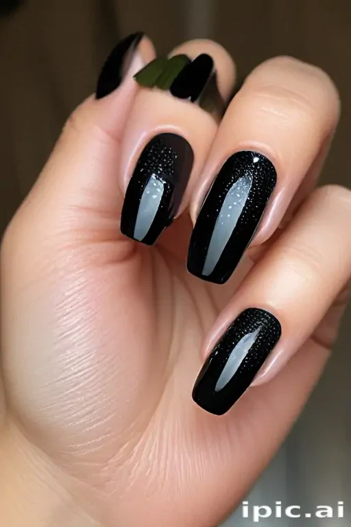 black with glitter