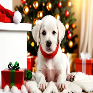 christmas dog wallpaper